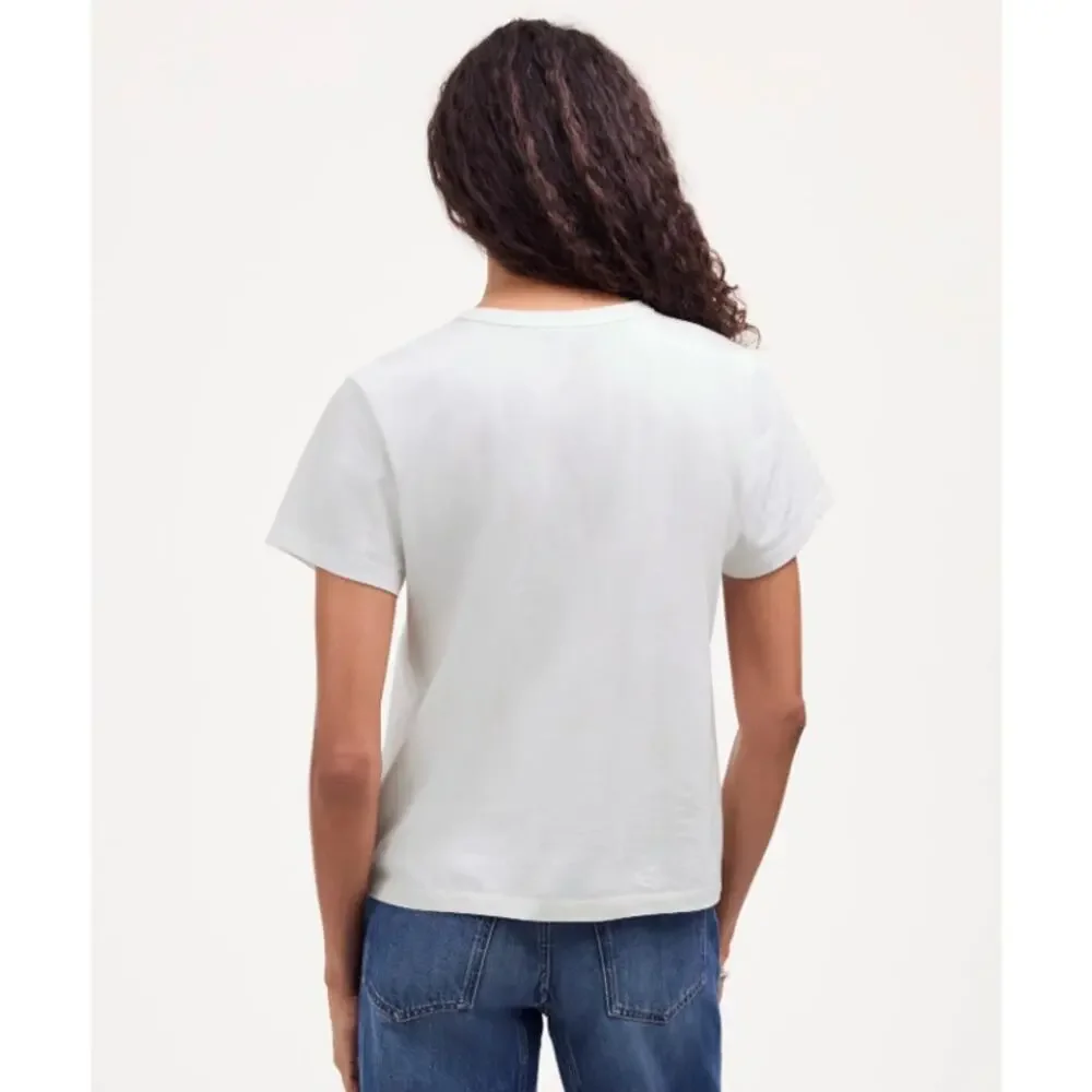 Madewell The Perfect Crewneck Tee WMNS XS White Cotton Short Sleeve Lightweight